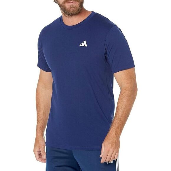 Adidas Essentials T-Shirt Men's Medium Tall Blue Crew Neck Activewear Tee ERK950 - Picture 1 of 12